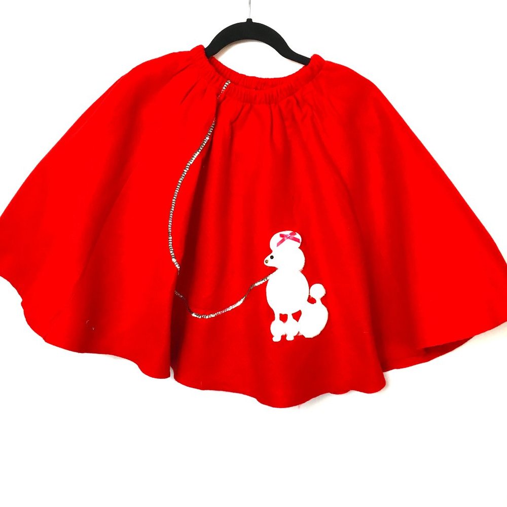 1950’s Style Red Poodle Skirt Felt New Old Stock